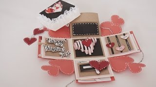 Valentines Day Exploding Box Card Full Tutorial