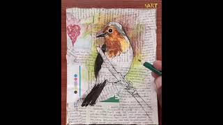 Collage Art | Mixed Media College | Bird College