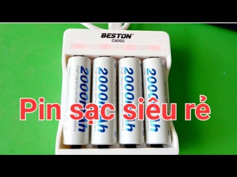Video Pin sạc siêu rẻ AA 1.2V 2000mAh và bộ sạc nhanh, tự... - youtube