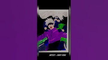 REALISTIC KAKASHI AND GOJO DRAWING #trending #viralvideo #gojo   #kakashi #fyp #art #drawing #paint