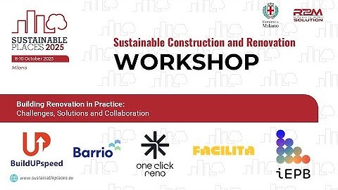 Workshop - Building renovation in practice