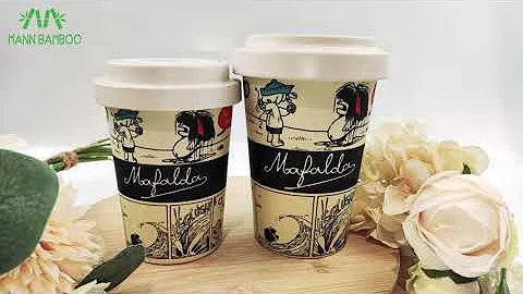 Comic Cartoon Bamboo Fiber RCup - Biodegradable,Compostable,Eco Friendly