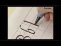 ZIG マーカーで書くカリグラフィー　イタリック体の書き方