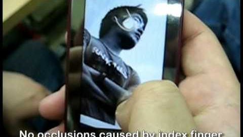 [UIST2009] VirtualThumb : One-Handed Multi-touch Emulation Technique on Small Devices.