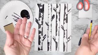 Painting Birch Trees Tutorial For Kids