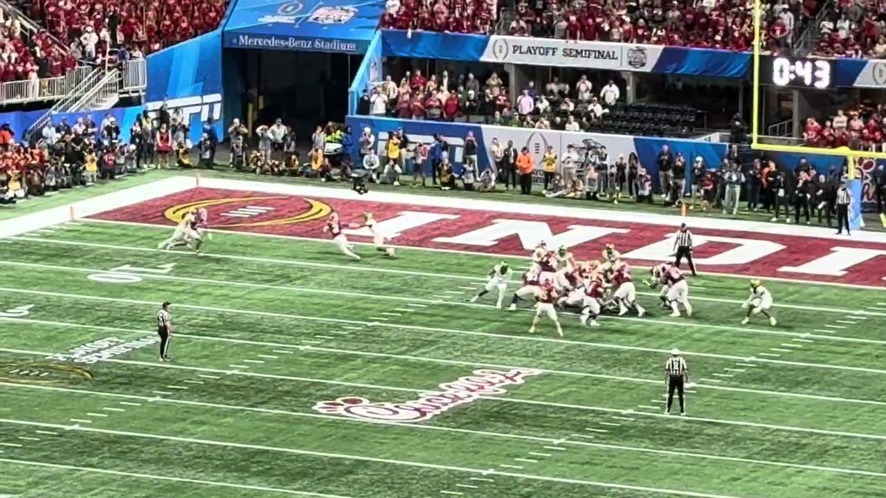 Peach Bowl 2026. IU vs. Oregon. Omar Cooper Jr. 8 yd TD, 1st Qtr.