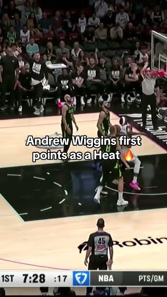 Andrew Wiggins' 1st points with the Heat ?