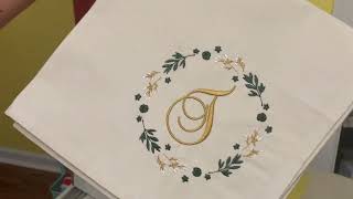 How I Embroider Dinner Napkins!  Easy Embroidering and a Great Gift!
