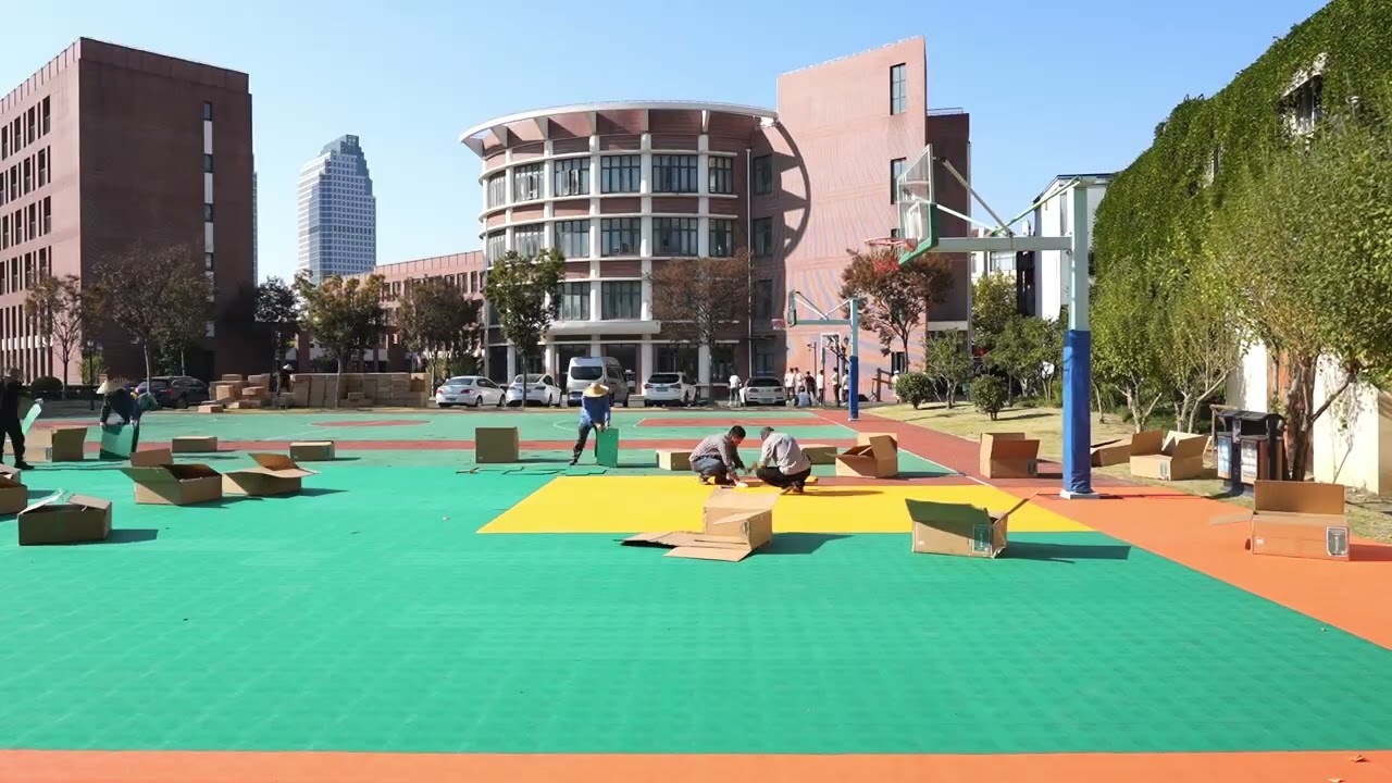 How to Install Interlocking Sports Flooring Tiles？