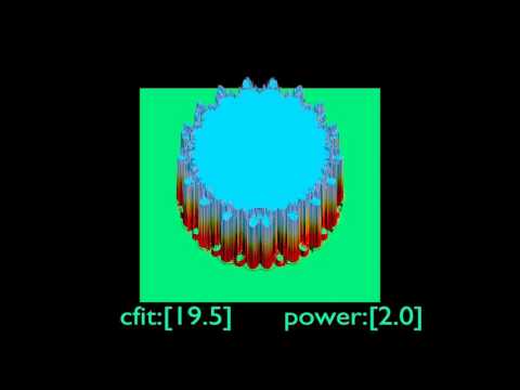 Mandelbrot Fractal in 3D (Blender, scipy, numpy) with iterations & parameters