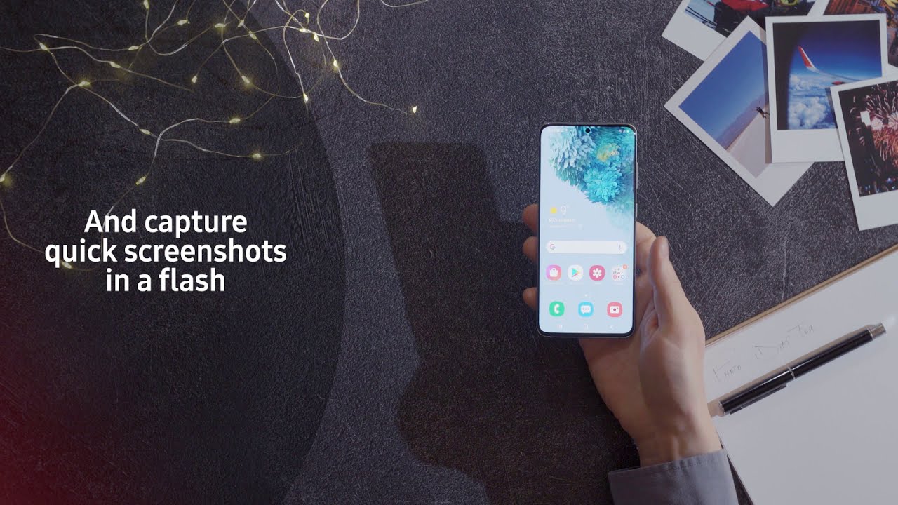 Samsung Galaxy S20 Shortcuts to screenshots YouTube