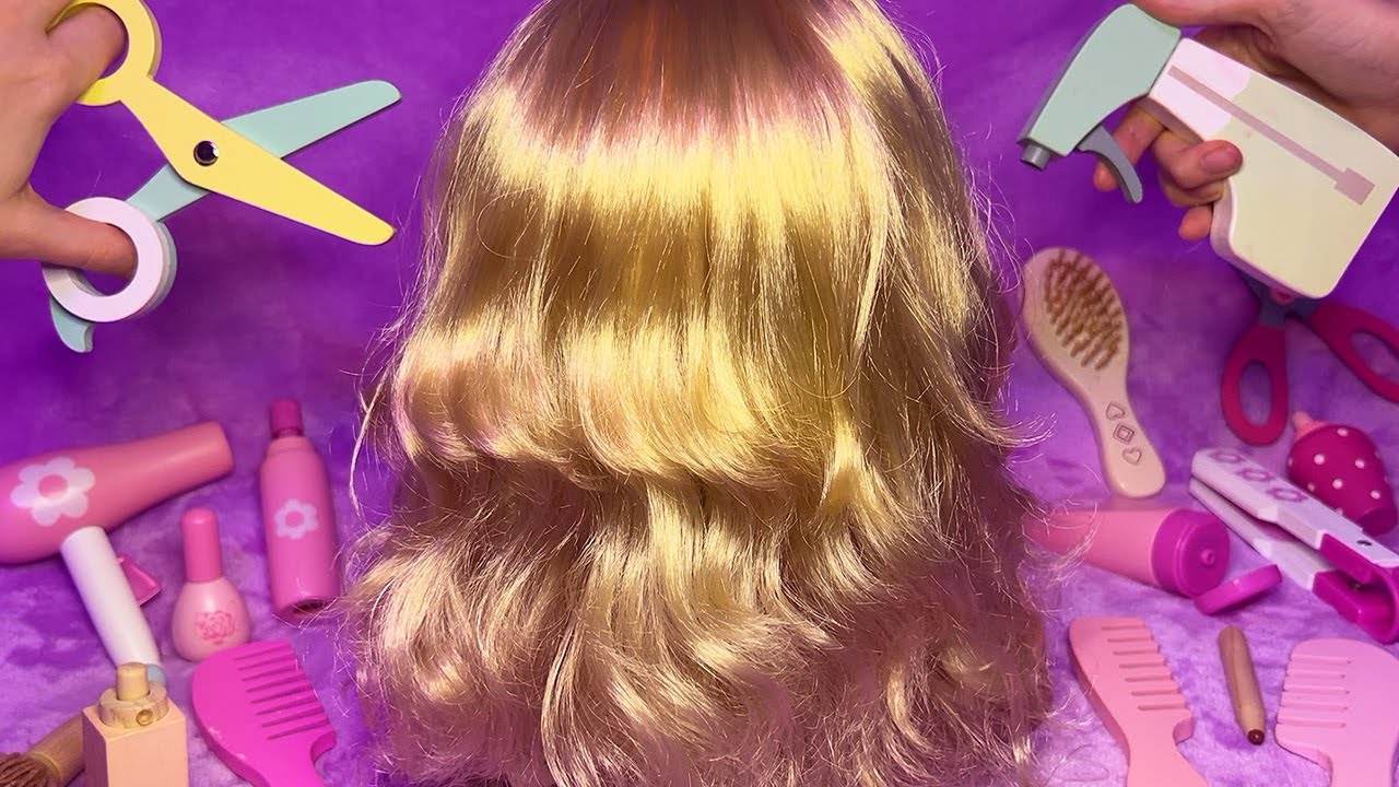 ASMR Wooden Haircut on Mannequin (Whispered)