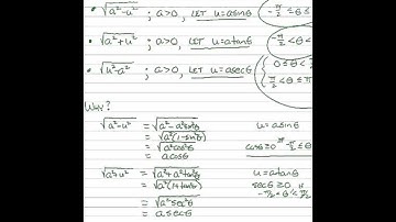 8.4A Trigonometric Substitution   Introduction