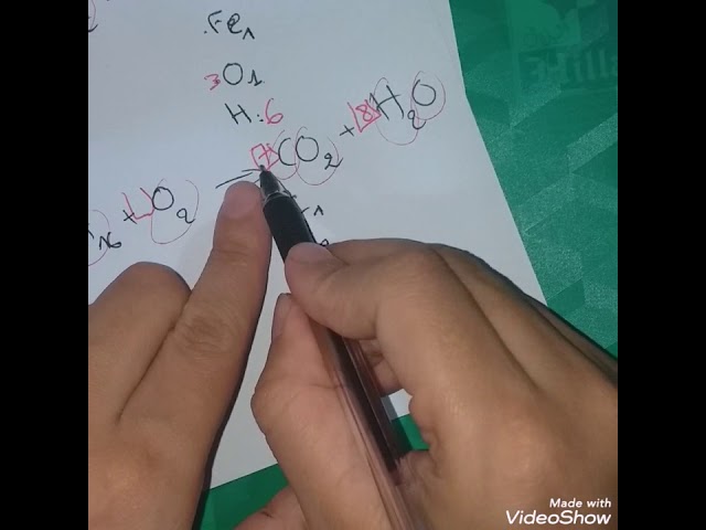 **تمرين تطبيقي حول موازنة المعادلات الكيميائية** فيزياء 3 متوسط👍