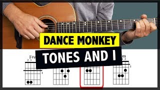 Dance Monkey - Tones And I // Guitar Tutorial (CHORDS) chords