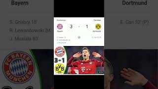 Bayern Munich Vs Dortmund 3-1.