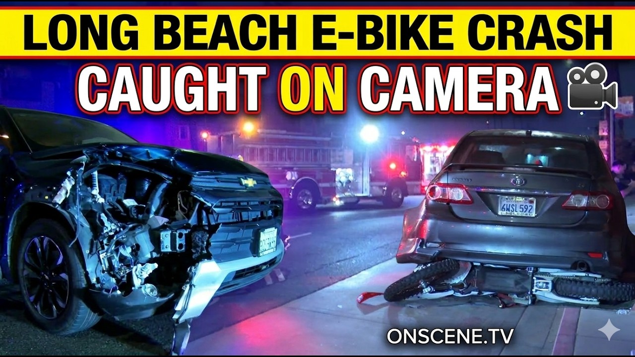 E-Bike CRASH CAUGHT ON CAMERA, Rider Thrown In Long Beach, CA - YouTube