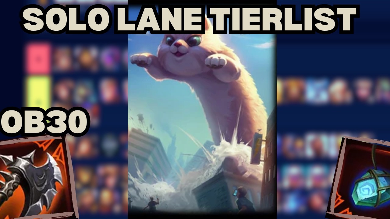 SOLO LANE TIERLIST BY A PRO SOLO SMITE 2 OB30