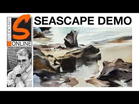 Studio Art Online - Peniche, Portugal (Watercolor Seascape Demo)