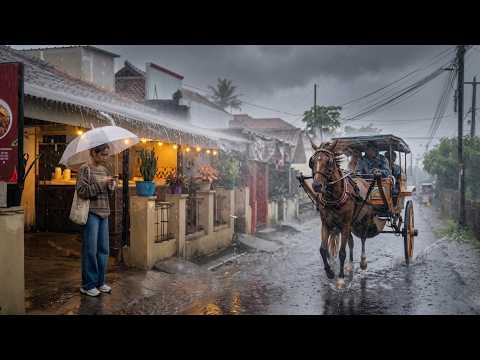 Heavy Rain In Indonesian, Walking In The Rain, Insomnia disappears instantly 🥱😴😴🌧️😴😴😴