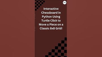 ♟️🎨 Create an Interactive Chessboard in Python! 🐍🐢 (Turtle Graphics) #shorts