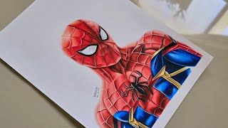 Drawing Spiderman | Color pencil Drawing screenshot 4