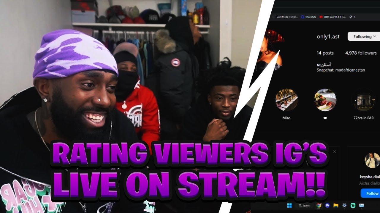 OJAYSUAVE RATES VIEWERS IG'S ON #STREAM WITH OTHERS!!!