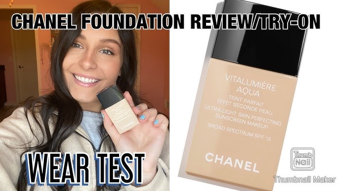 CHANEL VITALUMIERE AQUA FOUNDATION  WEAR TEST & FIRST IMPRESSION! 