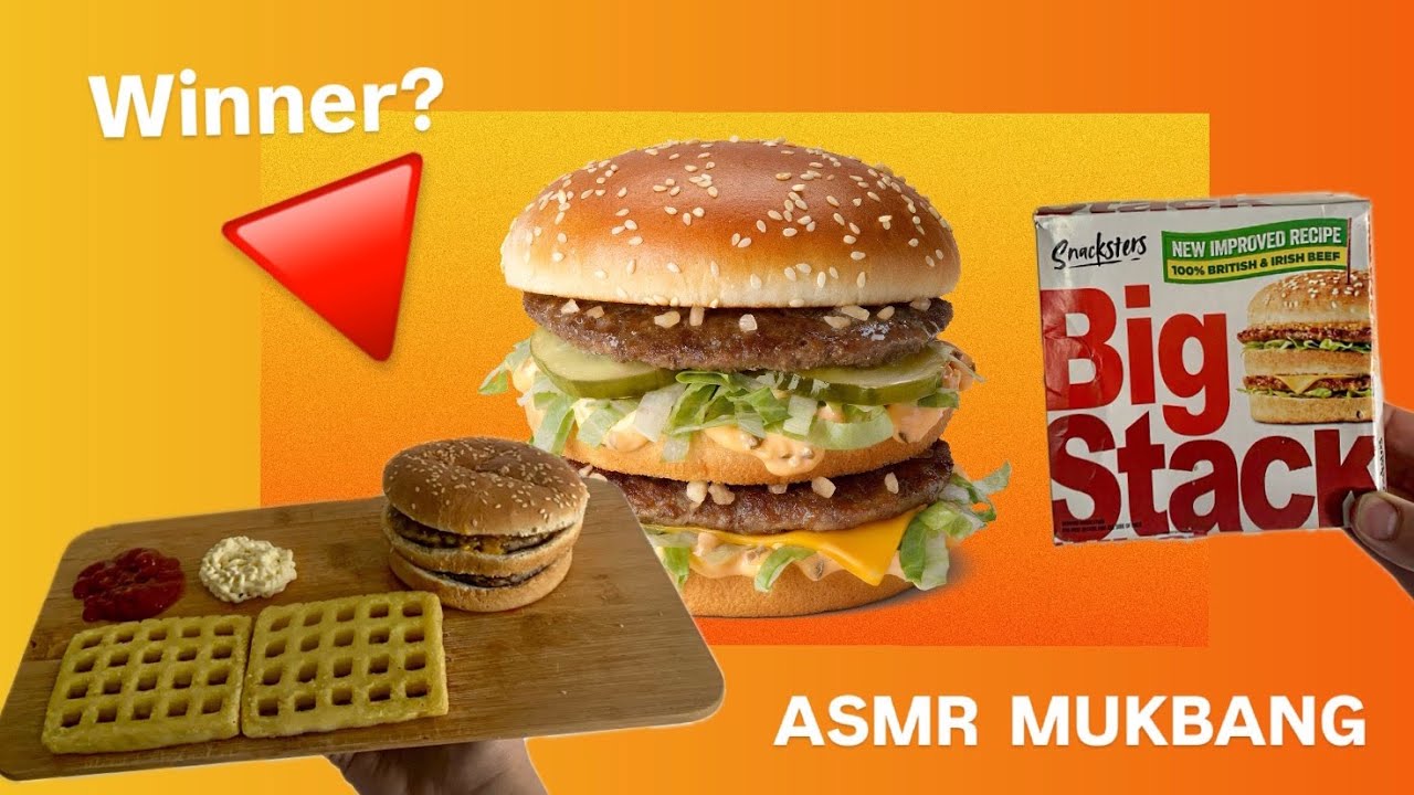 •ASMR MUKBANG• BIG MAC (big stack) & Waffles eating sounds & whispers