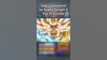 Goku​ transform to Super Saiyan 4 for first time #dragonball#shorts #daima
