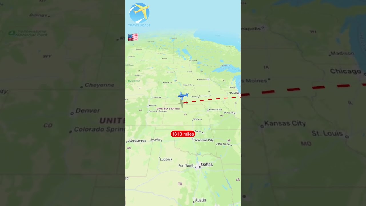 Distance Flying Between New York and Los Angeles