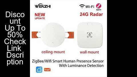 ZigBee Wifi 24G MmWave Radar Human Presence Motion Sensor With Luminosity/Distance Detection 5/110/2