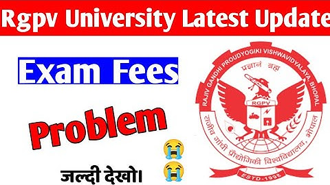 Rgpv exam fees problem 😭(jaldi dekho)