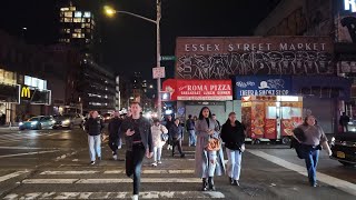 Friday Night Walk in NYC : Lower East Side & East Village | December 2023