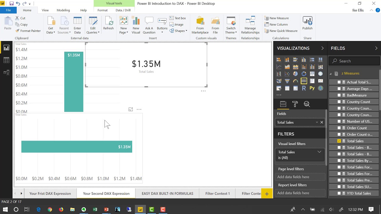 2 - Intro to DAX: Beginning with Calculated Columns and Measures - YouTube