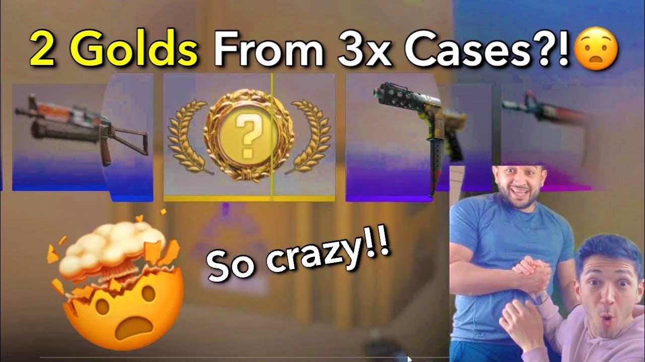 INSANE CSGO CASE LUCK! 2 GOLDS OUT OF 3 CASES! YouTube