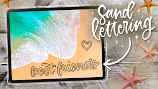 Procreate TUTORIAL: Letters carved into sand | Super fun effect! screenshot 4