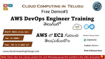 Demo Day#3 | AWS DevOPs Training 10-Nov-2022 batch | Cloud Computing In Telugu | +91 9381136450
