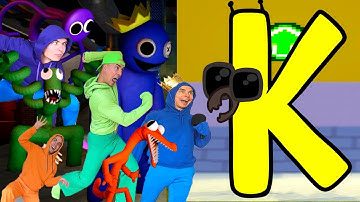 FNF x Rainbow Friends VS. K Alphabet Lore In Real Life