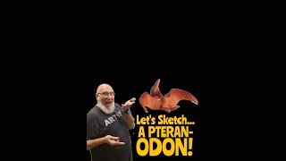 Pteranodon sketch and Facts: Toothless Flyer! VERTICAL