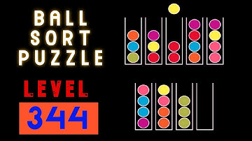 BALL SORT PUZZLE | LEVEL 344 🧶🥎🛸⚽⚾🥍🏀🧩🧩🧩