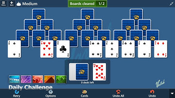Microsoft Solitaire Collection - TriPeaks [Medium] | Daily Challenge July 18th 2021