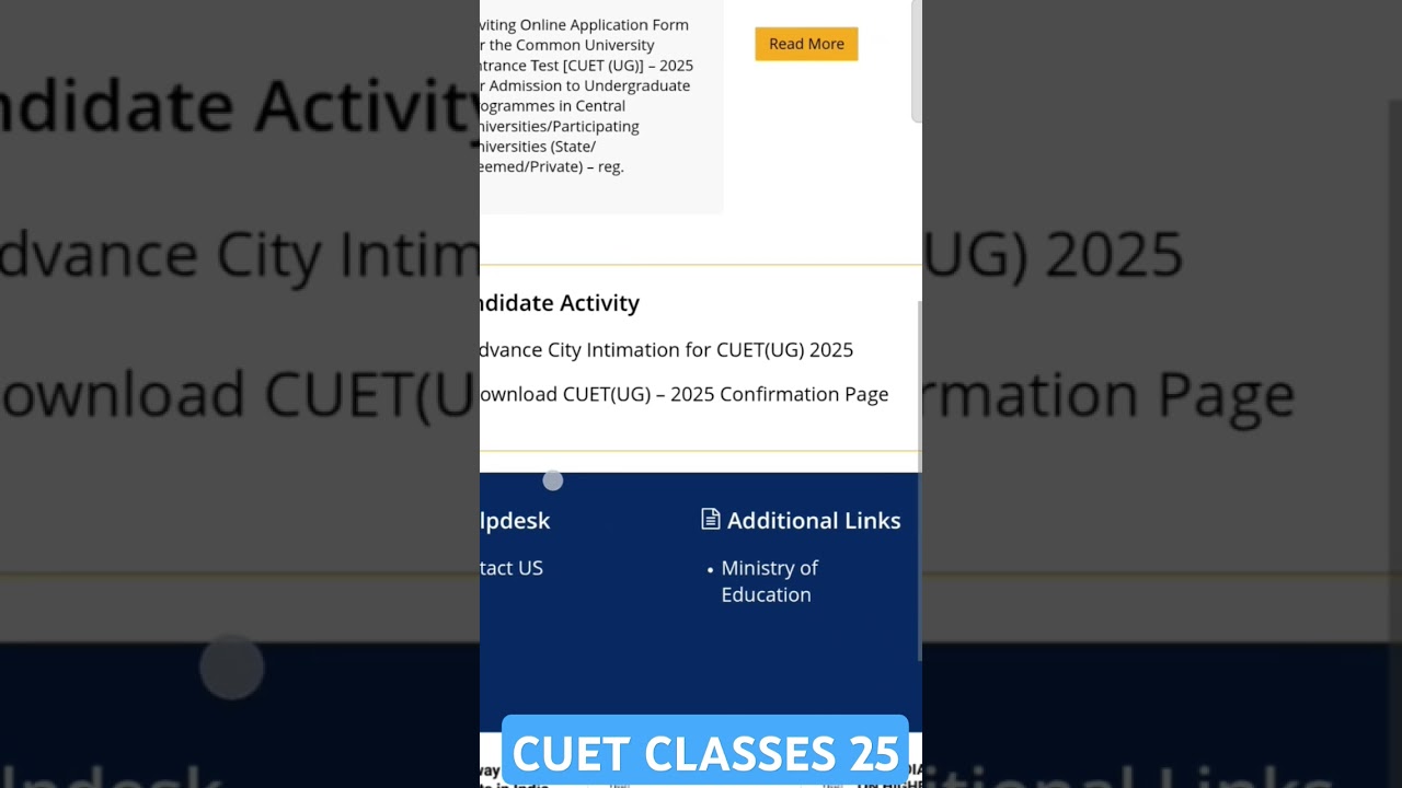 🚨🚨CUET UG CITY INTIMATION DOWNLOAD 