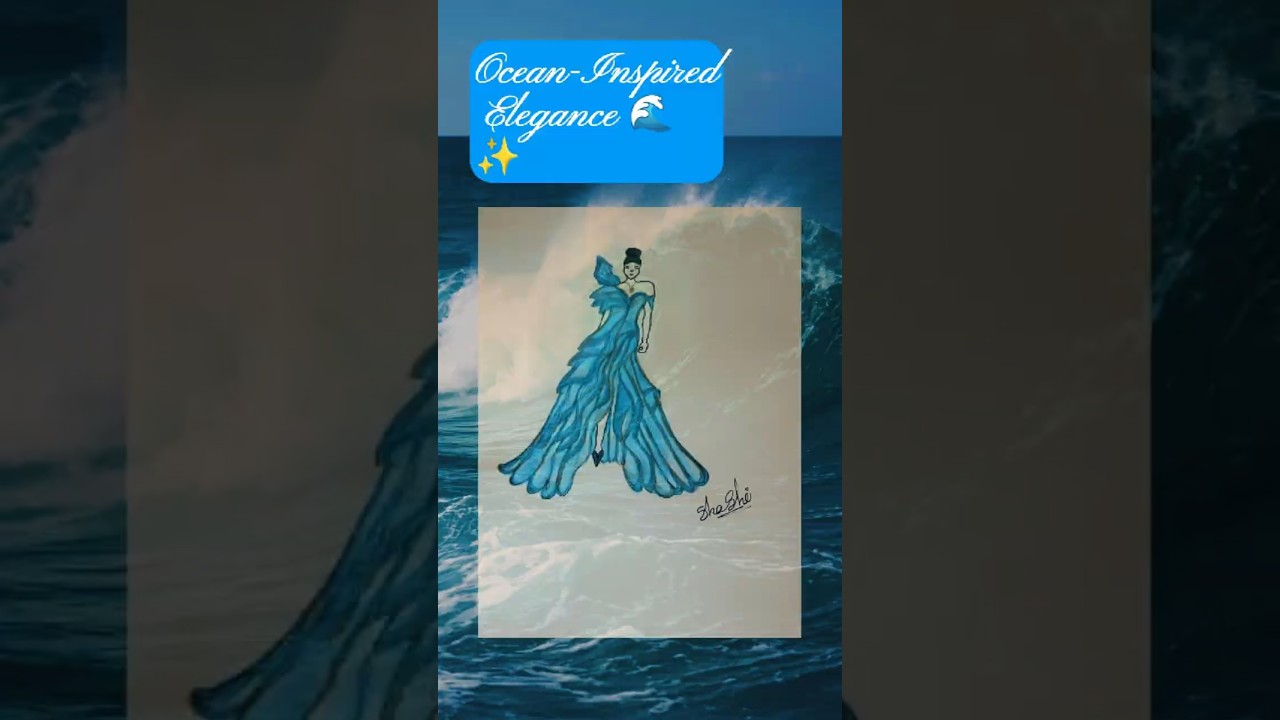 Sea-Inspired Sketch | Hand-Drawn Art ✍🌊 | Fashion & Ocean Inspired Drawing