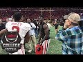 Brothers Calvin and Riley Ridley meet after Alabama beats Georgia in national title game | ESPN