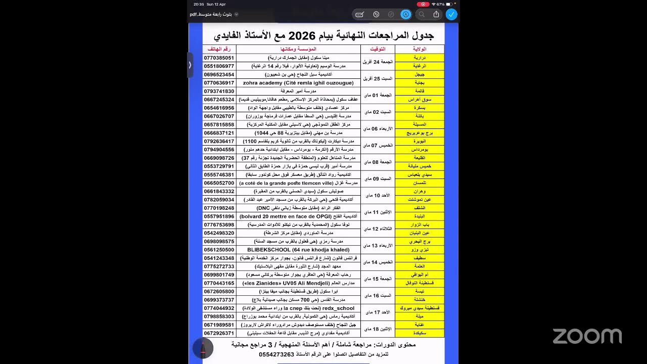 بيام 2026 مراجعة الاتصال العصبي