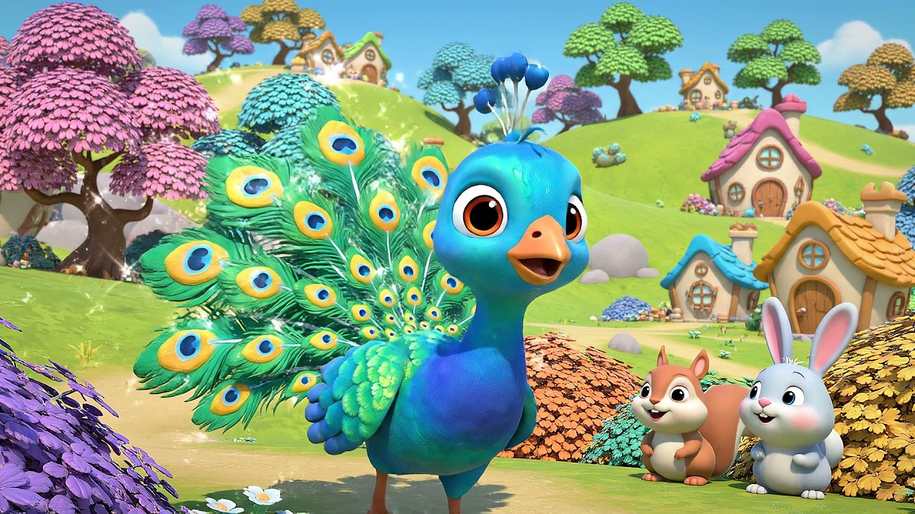 Маленький павлин говорит «Пип-пип-пип» | Самая красивая песенка про птиц