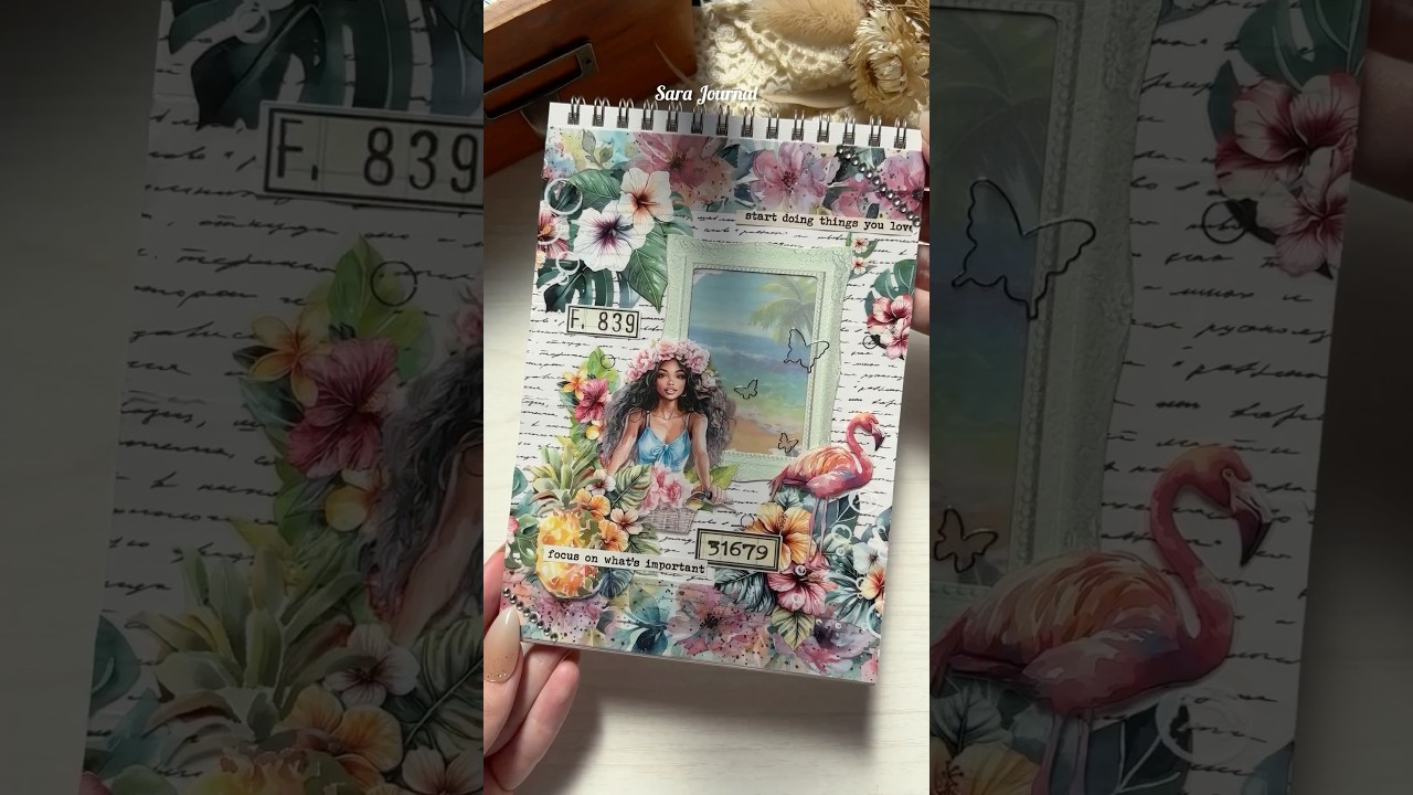ASMR Artistic Journaling🏝️Tropical Summer theme 