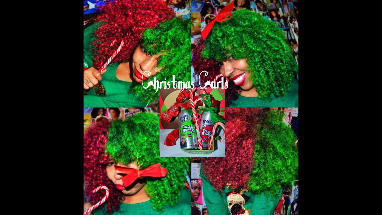 Temp Hair Color|Beyond The Zone Color Bombz| Christmas Inspired Curls