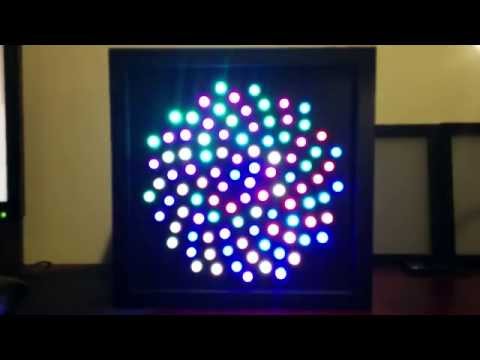 Fibonacci Spirals 2 - Pride 2015 - 100 x 12mm Diffused RGB LED Pixels + Spark Core + FastLED